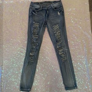 Vanilla Star distressed ripped skinny jeans Juniors denim pants size 9